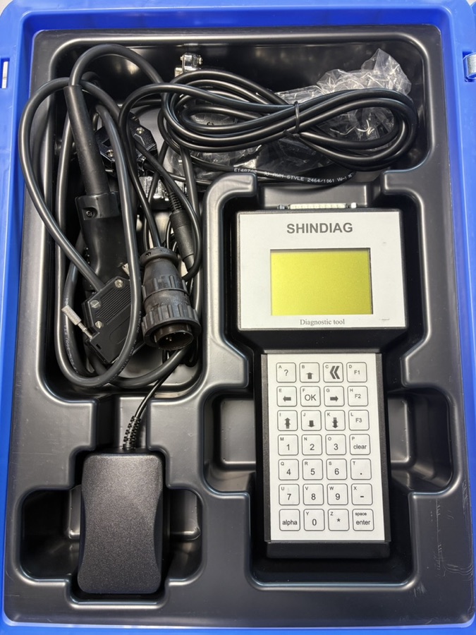 SHINDIAG diagnostic tool in rugged transport case with all cables, adapters and power supply